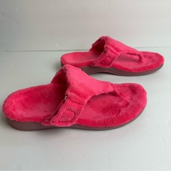 Vionic Forever Slide Women's size 9 Orthotic Sandals or EU 40 Fuzzy Hot Pink - Picture 2 of 10